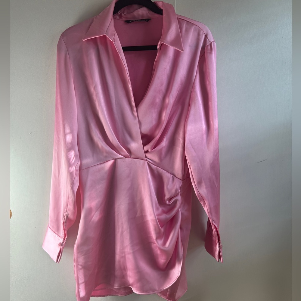 Pink Satin Zara Dress